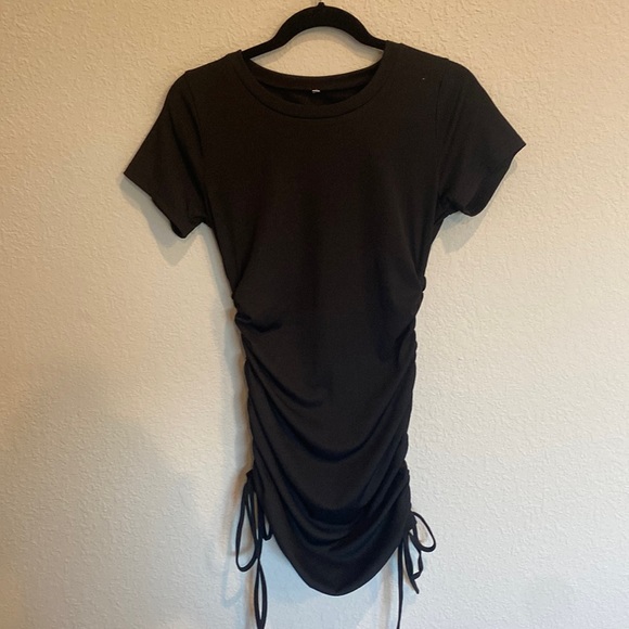 Nordstrom medium black scrunch dress - Picture 1 of 6